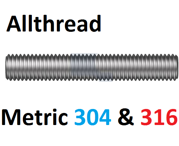 Metric Stainless Steel Threaded Rod All Thread